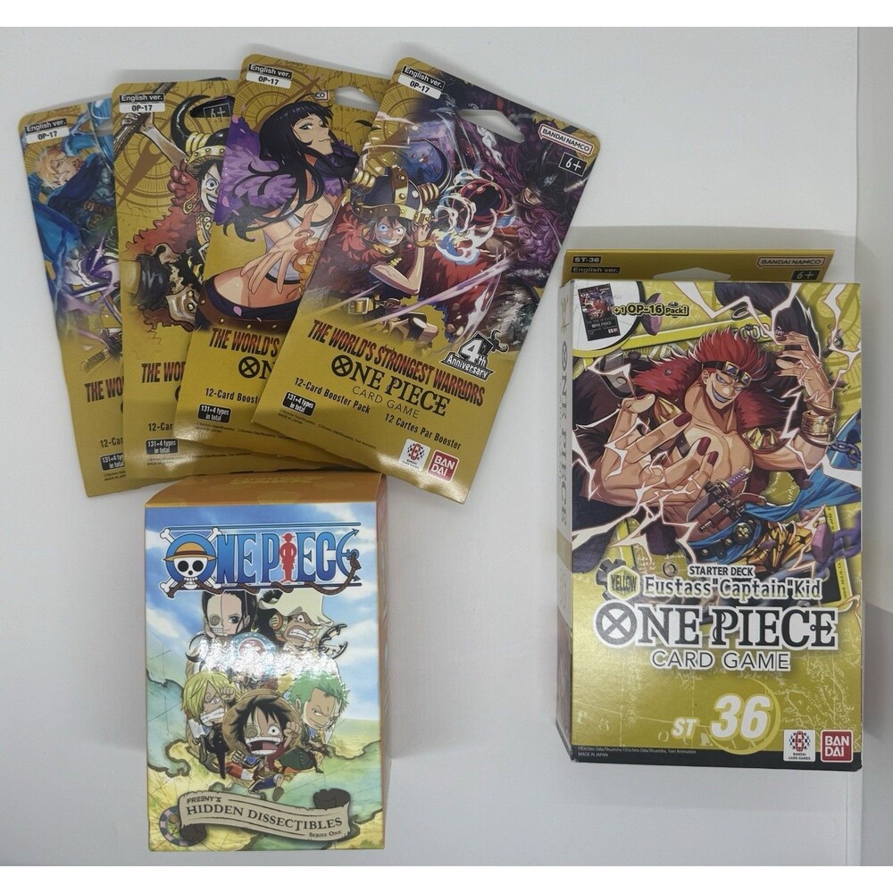 One Piece TCG - Eustass "Captain" Kid Starter Deck ST36 (1) + OP 17 (4) Bandai